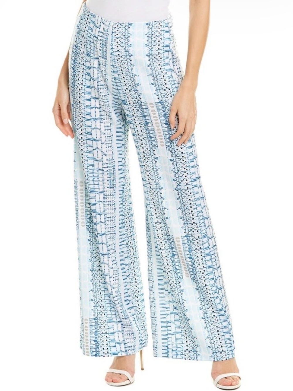 Tyler Boe | Blue, White, Grey Wide-leg Pants | size 8 | Very Good Condition
